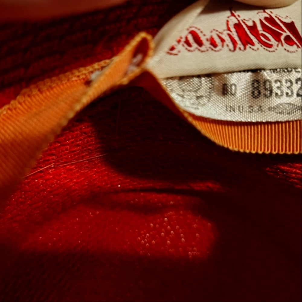 1950's Betmar Red Straw Hat With Orange Ribbon - Picture 6 of 13